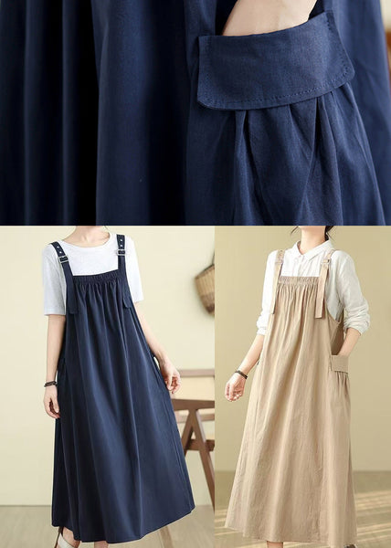 Cami Large Dress Loose Exra Hem Navy Summer Stylish FashionChic