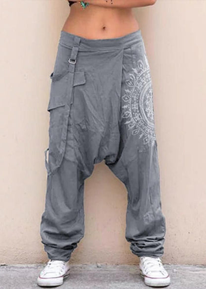 Original Pants Stylish Plaid Cotton Design Harem Navy Summer Mens FashionChic