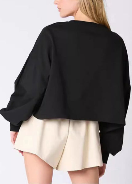 Stylish Orange Sequins Patchwork Cotton Sweatshirt Fall AE1033 OM-HW240901