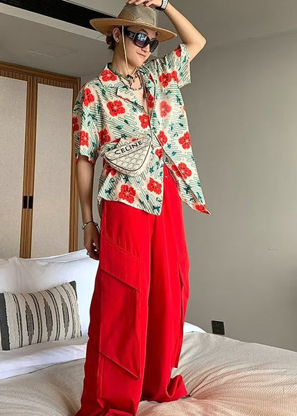 Stylish Peter Pan Collar Tie Dye Print Men Hawaiian Shirts Summer HG035 Men-Silk-MENSTP240725