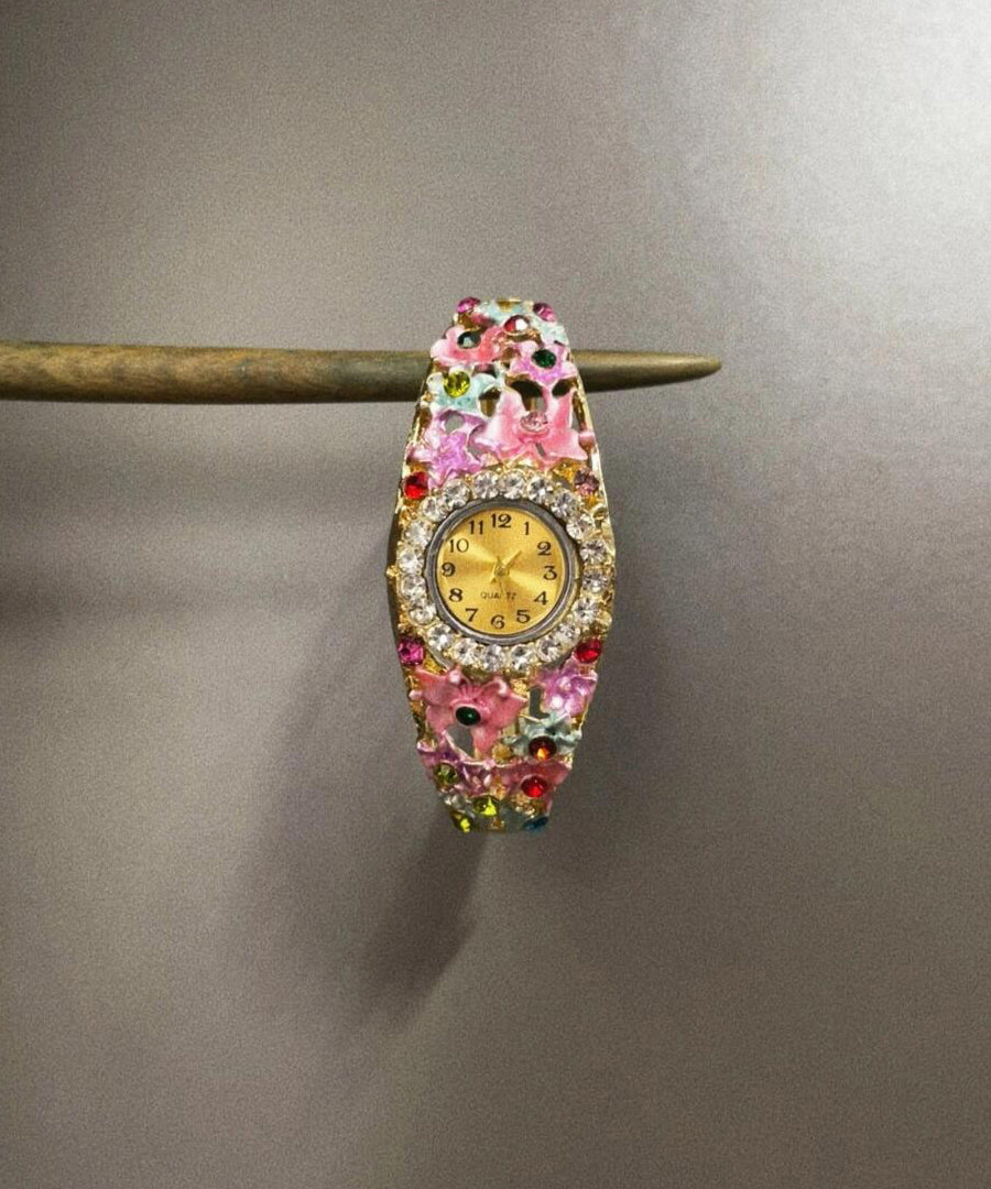 Sapphire Watches Stylish Pink Crystal Allloy Zircon FashionChic