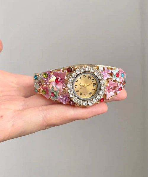 Sapphire Watches Stylish Pink Crystal Allloy Zircon FashionChic