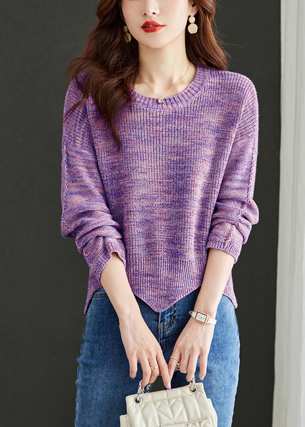 Stylish Pink O Neck Cozy Wool Knit Sweaters Fall QS026 OM-BB241010