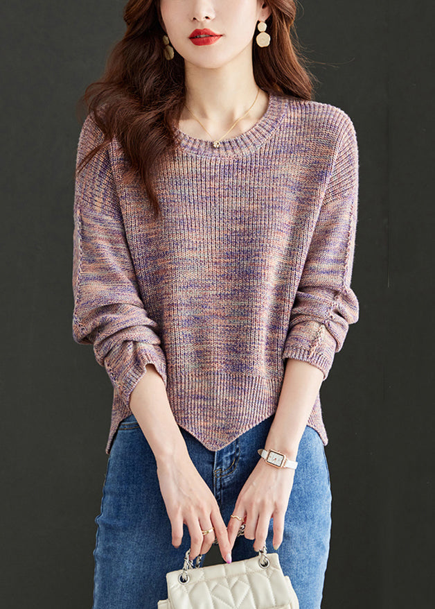 Stylish Pink O Neck Cozy Wool Knit Sweaters Fall QS026 OM-BB241010