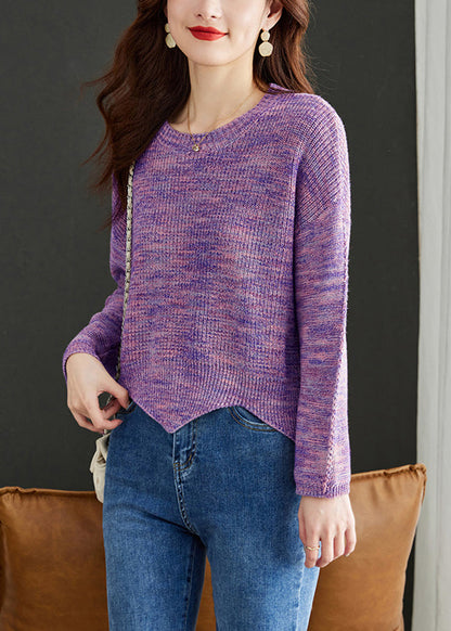 Stylish Pink O Neck Cozy Wool Knit Sweaters Fall QS026 OM-BB241010