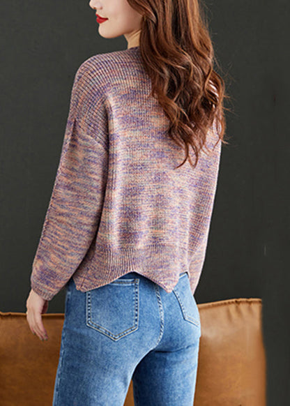 Stylish Pink O Neck Cozy Wool Knit Sweaters Fall QS026 OM-BB241010