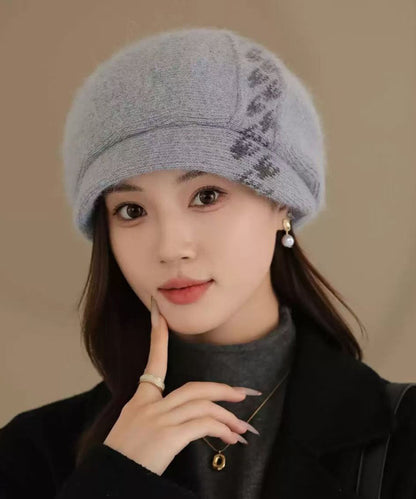 Stylish Purple Cozy Warm Cotton Knit Beret Hat RB046 ABC