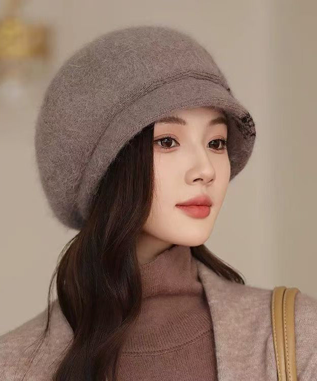 Stylish Purple Cozy Warm Cotton Knit Beret Hat RB046 ABC