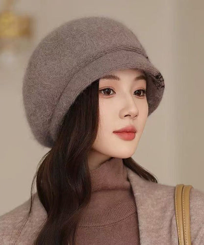 Stylish Purple Cozy Warm Cotton Knit Beret Hat RB046 ABC