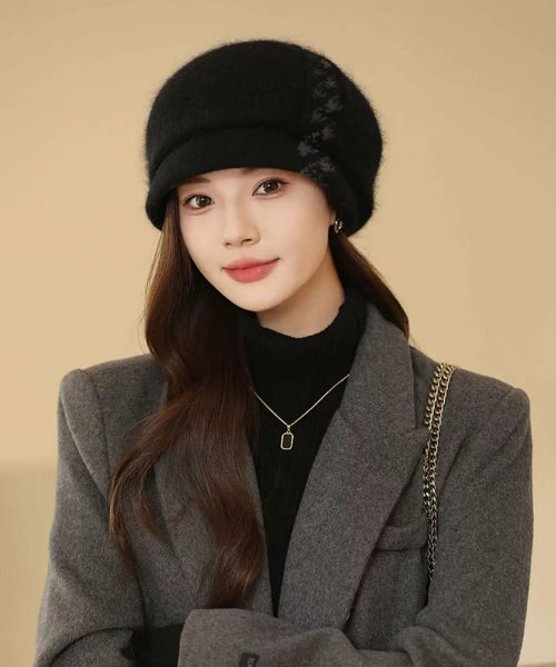 Stylish Purple Cozy Warm Cotton Knit Beret Hat RB046 ABC