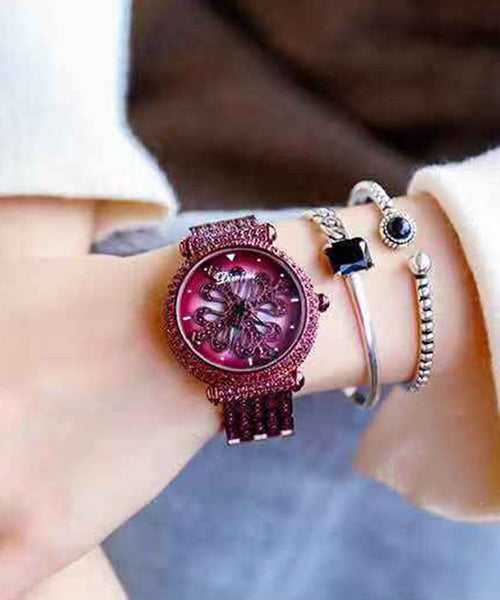 Stylish Purple Titanium Alloy Hardlex Crystal Waterproof Watch AB1096 Genistyle Shop