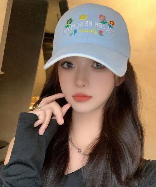 Cap Baseball Hat Embroidered Red Stylish Versatile FashionChic