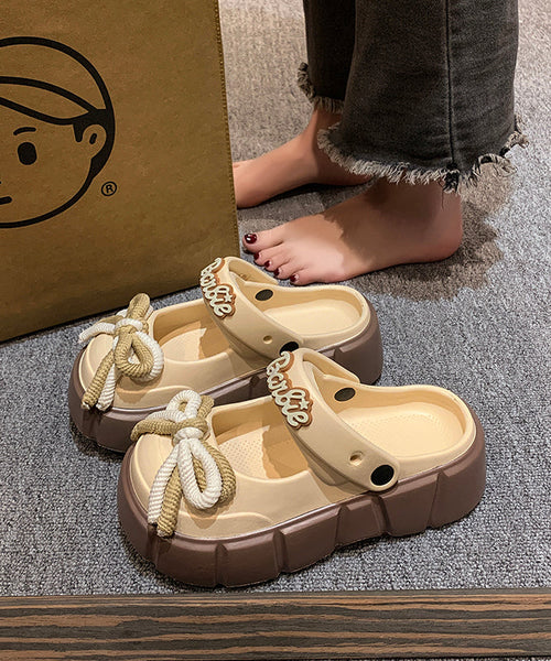 Stylish Rose Platform Hollow Out Slide Sandals AA015 shoe-CS240815