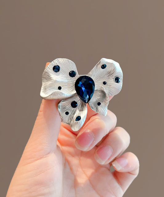 Stylish Silk Alloy Crystal Butterfly Brooch RA040 ABC