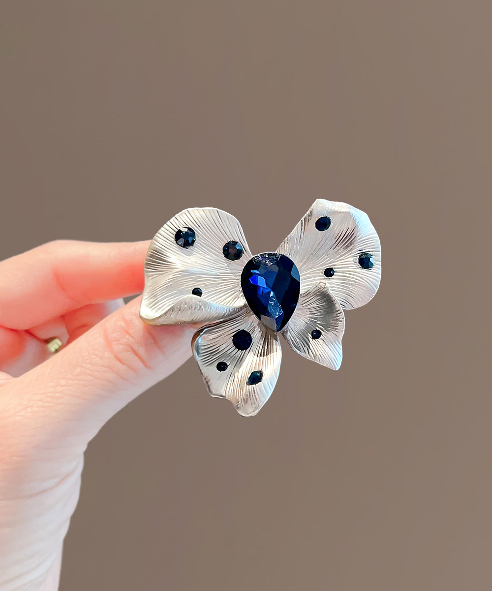 Stylish Silk Alloy Crystal Butterfly Brooch RA040 ABC