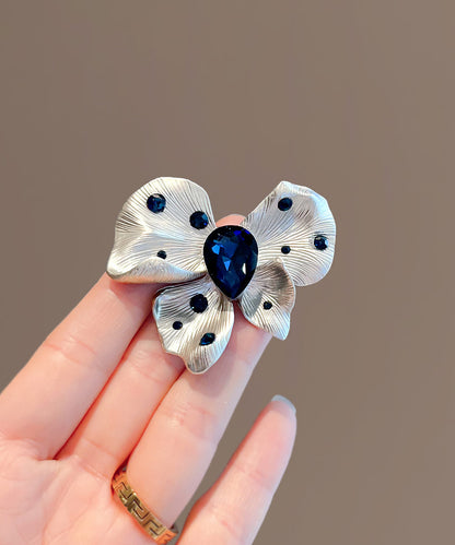 Stylish Silk Alloy Crystal Butterfly Brooch RA040 ABC