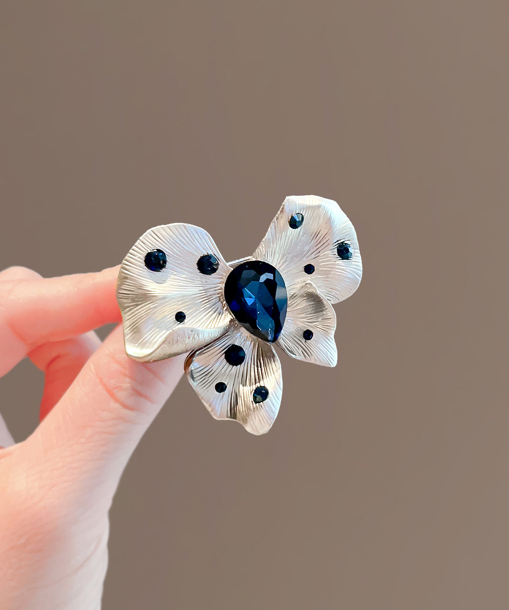 Stylish Silk Alloy Crystal Butterfly Brooch RA040 ABC