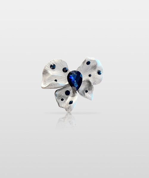 Stylish Silk Alloy Crystal Butterfly Brooch RA040 ABC