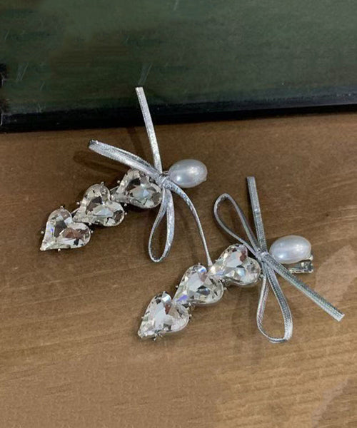 Stylish Silk Hairpin Zircon Alloy Love FashionChic