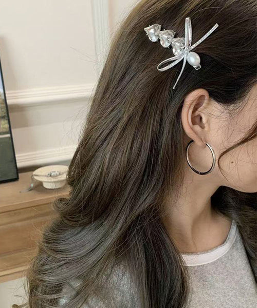 Stylish Silk Hairpin Zircon Alloy Love FashionChic