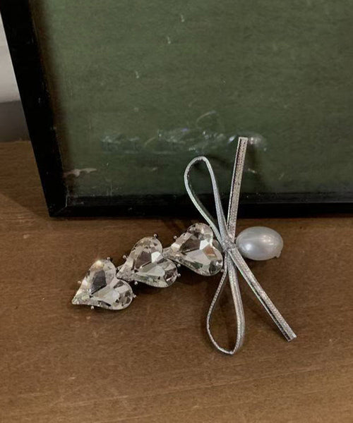 Stylish Silk Hairpin Zircon Alloy Love FashionChic