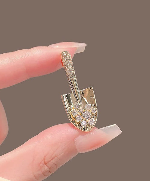Stylish Silk Alloy Zircon Trowel Broochs EY011 ABC