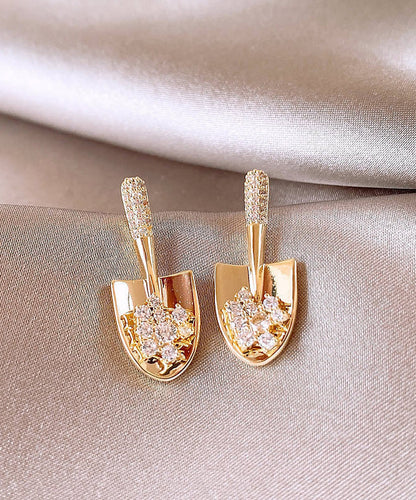 Stylish Silk Alloy Zircon Trowel Broochs EY011 ABC