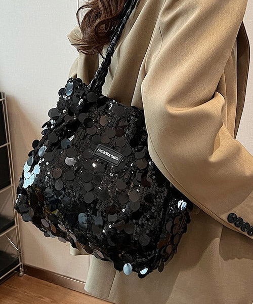 Stylish Silver Sequins Large Capacity Satchel Handbag QF008 Bag-BGS241017