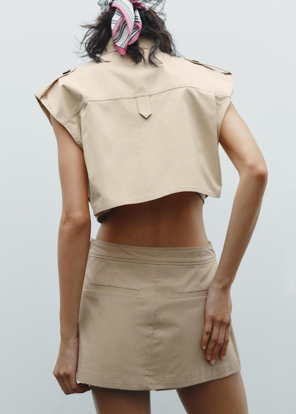 Short Skirts Summer Cotton Stylish Pieces Top Two Set And FashionChic