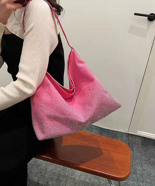 Stylish Versatile Brown Zircon Large Capacity Satchel Bag Handbag GG071 Bag-BGS240606