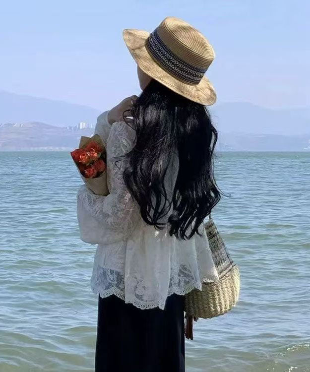 Khaki Straw Cloche Stylish Hat Versatile Woven FashionChic