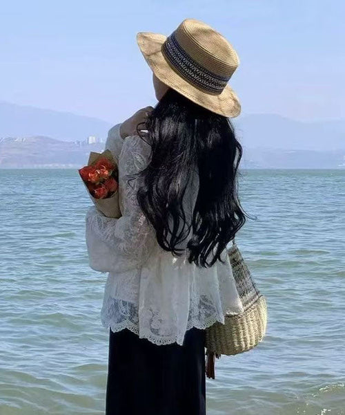 Khaki Cloche Woven Straw Hat Versatile Stylish FashionChic