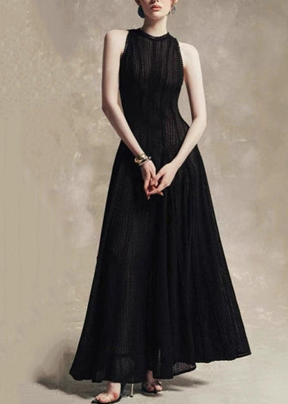 Solid Out Dress Party Hollow Lace Stylish White Sleeveless FashionChic