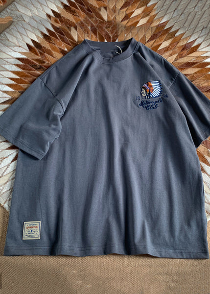 T Men Stylish Embroideried O-Neck Summer Cotton Shirt White FashionChic