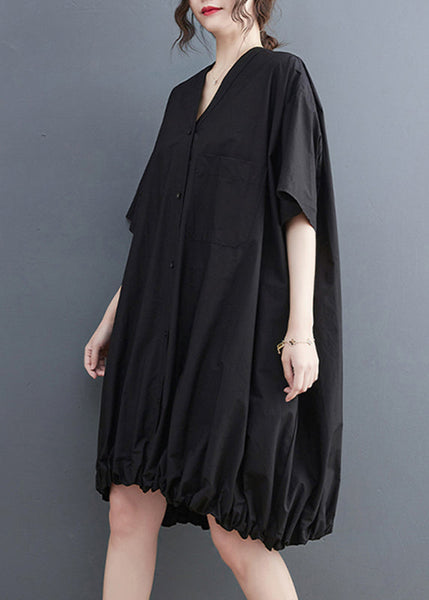 Stylish Yellow V Neck Drawstring Mid Dress Summer GH1028 Ada Fashion