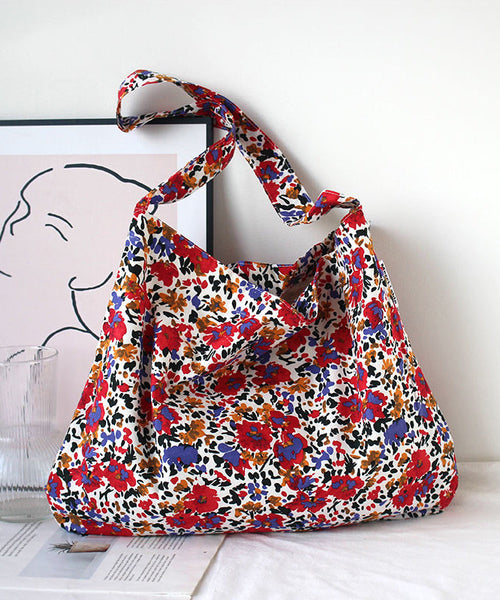 Summer Beige Print Large Capacity Canvas Satchel Bag Handbag SX1005 Ada Fashion