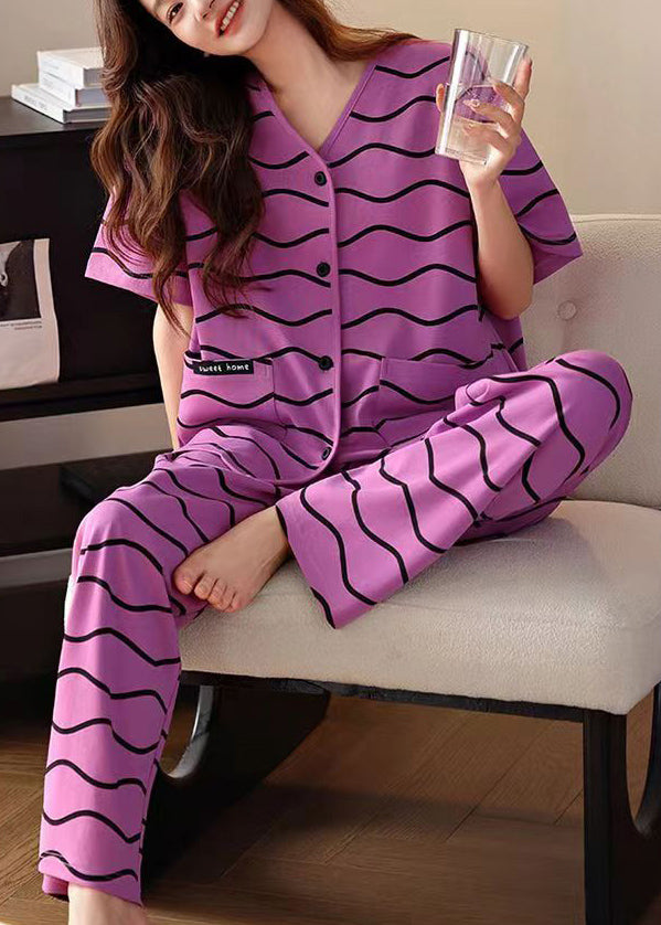 Summer Cotton Thin Loose Casual Home Clothing Set BV001 MZF-TPIEC240702