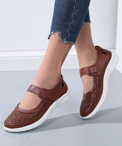 Summer New Comfortable Cowhide Leather Sandals Hollow Out AP1031 shoe-LX240905