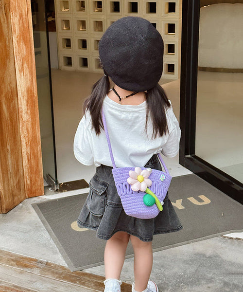 Summer Pink Floral Cute Mini Woven Messenger Bag IU019 Bag-BGS240803