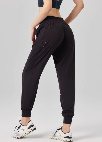 Pants High Unique Yoga Beam Waist Black FashionChic