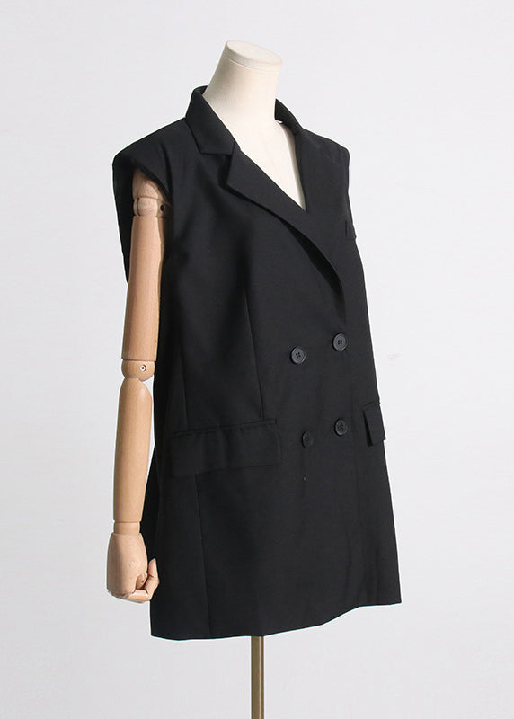 Unique Black Notched Button Bow Vacation Mid Dresses Summer ZL039 SH-LF-SDM240621