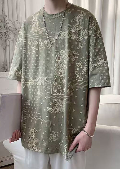 Unique Men Original Cotton T Black Half Print Shirts Design FashionChic