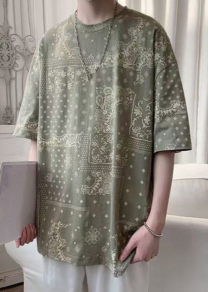 Unique Men Original Cotton T Black Half Print Shirts Design FashionChic