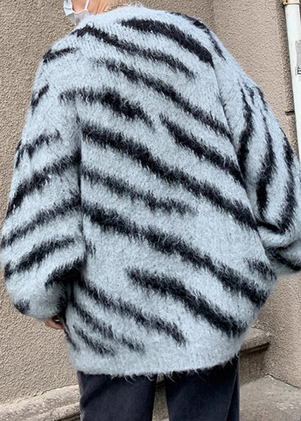 Unique Brown Striped Cozy Knit Men Sweaters Winter RC027 ABC