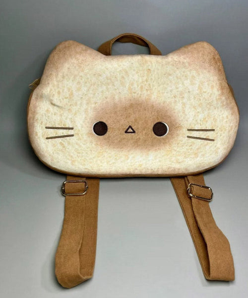 Unique Cute Khaki Cartoon Faux Leather Backpack Bag QF011 Bag-BGS241017