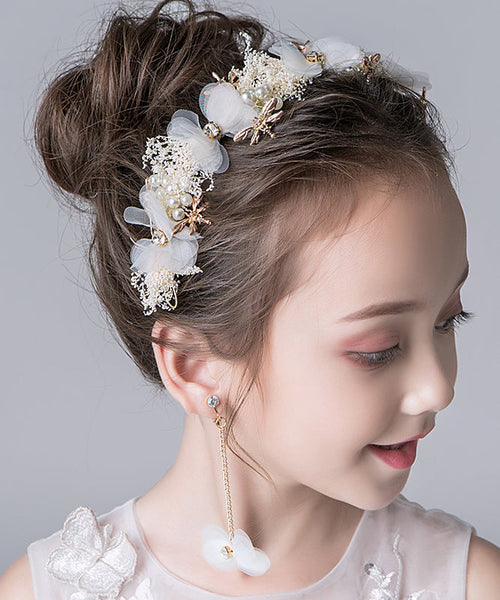 Unique Gold Alloy Tulle Pearl Dragonfly Kids Hairpin IU048 TZ-FQ-HAI240802