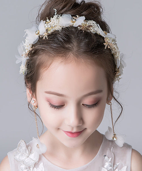 Unique Gold Alloy Tulle Pearl Dragonfly Kids Hairpin IU048 TZ-FQ-HAI240802
