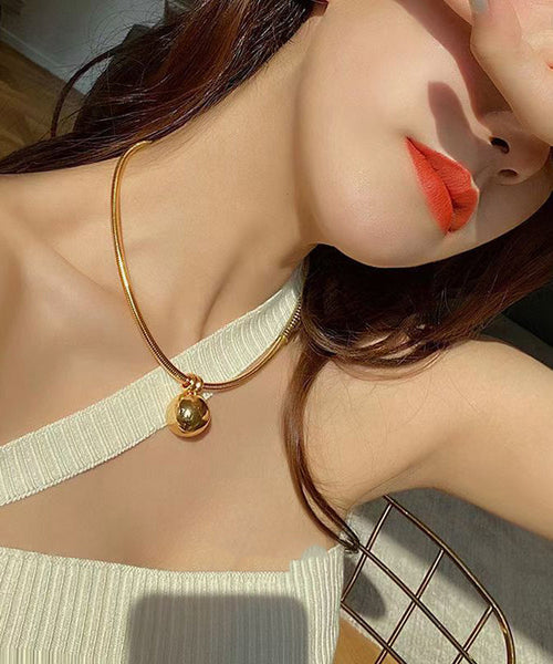 Unique Gold Sterling Silver Alloy Ball Choker AC1055 Genistyle Shop