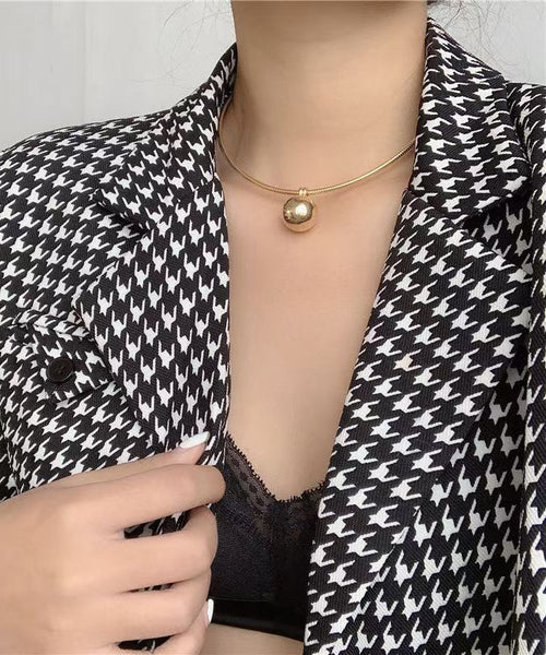 Unique Gold Sterling Silver Alloy Ball Choker AC1055 Genistyle Shop