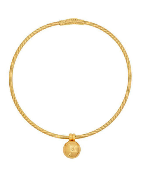 Unique Gold Sterling Silver Alloy Ball Choker AC1055 Genistyle Shop
